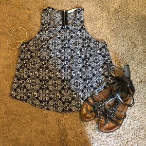 Black and white tank top